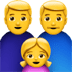 👨‍👨‍👧 family: man, man, girl display on Apple